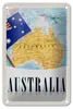 Blechschild Reise 12x18cm Australien Kontinent Atlas Karte  Produktbild-Vorschau 1