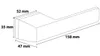 A technical drawing of a door handle with dimensions indicated. Produktbild-Vorschau