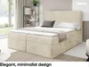 MEBLINI Boxspringbett mit Bettkasten - 200x220 - H4/Beige Produktbild-Vorschau 3