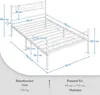 Yaheetech Metallbett Bettgestell Bettrahmen, Wolkenmuster Produktbild-Vorschau 7