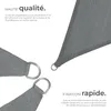 Voile d'ombrage triangulaire, gris - 5 x 5 x 5 m Voir les images du produit 3