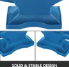 A collage of close-up shots of a blue anvil, highlighting its solid and stable design. Anteprima dell’immagine prodotto