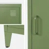sweeek - 2er-Set industrielle Nachttische 1 Tür - Khaki Produktbild-Vorschau 5