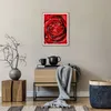 Gerahmtes Poster - Rahmen in heller Eiche - Rose Blume Produktbild-Vorschau 7