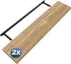 CASARIA 2x Étagères Murales Flottantes 110 cm Chêne MDF Voir les images du produit 1