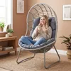 Fauteuil en osier synthétique COSTWAY, fauteuil de jardin Voir les images du produit 8