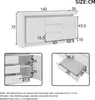 Merax LED kredens 140 cm z regulowanymi półkami, komoda o Podgląd zdjęcia produktu 5