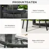 Outsunny Ratten Beistelltisch, Runder Bistrotisch Produktbild-Vorschau 6
