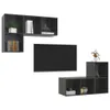 The Living Store TV-Wandschränke 4 Stk. Hochglanz-Grau Produktbild-Vorschau 3