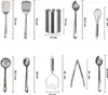 Ensemble de 10 ustensiles de cuisine en acier inoxydable Voir les images du produit 2