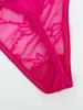 Damen String Tanga transparent Spitze Mesh florales Muster Produktbild-Vorschau 4