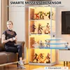 Moderne Glasvitrine, 4-stufig mit LED & Intelligente Produktbild-Vorschau 5