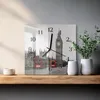 Tulup Glasuhr Wanduhr Küchenuhr Echt-Glas 30x30 cm Modern Produktbild-Vorschau 2