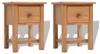 vidaXL Nachttische 2 Stk. 36x30x47 cm Massivholz Eiche Produktbild-Vorschau 7