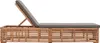 vidaXL Sonnenliege mit Dunkelgrauem Kissen Teak Massivholz Produktbild-Vorschau 2