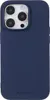 A dark blue phone case is shown from the back, with the camera module visible at the top. Produktbild-Vorschau