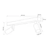 A technical drawing of a white ceiling light fixture with dimensions indicated. Podgląd zdjęcia produktu