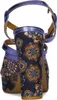 Damensandalen Marineblau mit Blumenmuster aus Naturleder Produktbild-Vorschau 4