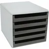 Cassettiera 5 cassetti aperta grigio chiaro/grigio scuro Anteprima dell’immagine prodotto 1