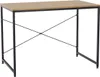 A simple desk with a light brown top and black metal legs. Náhľad obrázku produktu