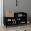 vidaXL Věšák na boty černý 102x36x60 cm Dřevěný materiál Náhled obrázku produktu 6