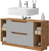 Waschbeckenunterschrank Vicco Lotta Grau 119.2 x 62.5 cm Produktbild-Vorschau 6