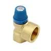 A brass safety valve with a blue cap, isolated on a white background. Náhľad obrázku produktu