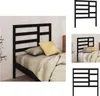 vidaXL Bett-Kopfteil Schwarz 96x4x104 cm Massivholz Kiefer Produktbild-Vorschau 1