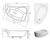 Badewanne - Asymetrisch RIMA  170X110 cm RECHTS mit  Produktbild-Vorschau 2