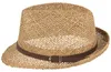 Fiebig luftiger Strohhut Seegras  Stroh Trilby  mit Kunstleder-Garnitur in beige Produktbild-Vorschau