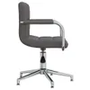 vidaXL Chaise de bureau Pivotante Tissu gris foncé Voir les images du produit 4