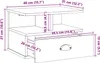 vidaXL Nachttisch HILL Honigbraun 40 x 31 x 27 cm Massives Produktbild-Vorschau 8