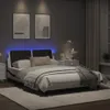 The Living Store Bettgestell mit LED Weiß und Schwarz Produktbild-Vorschau 5