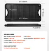 A diagram showing the dimensions of a cast iron griddle pan, with specifications listed below. Anteprima dell’immagine prodotto