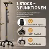 Gehstock für Senioren mit LED & Alarm, höhenverstellbar Produktbild-Vorschau 5