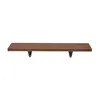 A simple wooden shelf with black brackets against a white background. Produktbild-Vorschau