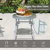 3 TLG. Bistro Set, klappbare Sitzgruppe mit 2 Stühlen & 1 Produktbild-Vorschau 4