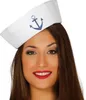 A woman wearing a sailor hat. Produktbild-Vorschau