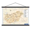 MuchoWow® Textilposter Karte von Ungarn 60x40 cm mit Produktbild-Vorschau 1