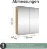 Planetmöbel Merkur Spiegelschrank Bad 60 cm breit Produktbild-Vorschau 5