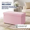 CASARIA® Sitzbank mit Stauraum Rosa Samt mit Holzfüßen Produktbild-Vorschau 2