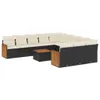 The Living Store 12-tlg. Garten-Sofagarnitur mit Kissen Produktbild-Vorschau 3