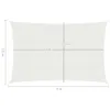 vidaXL Sonnensegel 160 g/m² Weiß 2,5x4 m HDPE Produktbild-Vorschau 14