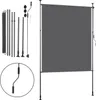 A product image showing a vertical awning and its components, including poles, a crank, and mounting hardware, laid out separately from the main awning. Produktbild-Vorschau