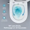 doporro WC Suspendu Blanc Cuvette Céramique Toilette avec Voir les images du produit 3