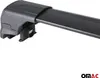 A close-up view of a black car roof rack system. Náhľad obrázku produktu