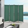 An outdoor privacy screen is set up on a patio next to a pool with a view of trees and hills in the background. Podgląd zdjęcia produktu