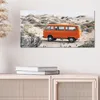 DEQORI Glasbild Echtglas 60x30 cm 'Küstenabenteuer im VW' Produktbild-Vorschau 4