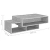 vidaXL Konferenční stolek Concrete Grey 105x55x32 cm Náhled obrázku produktu 7