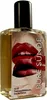 A bottle of perfume with a label featuring an image of red lips. Produktbild-Vorschau